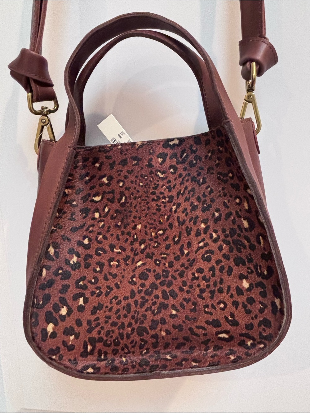 Madewell NWT Sydney Crossbody Bag in the Painted Leopard Calf Hair Edition